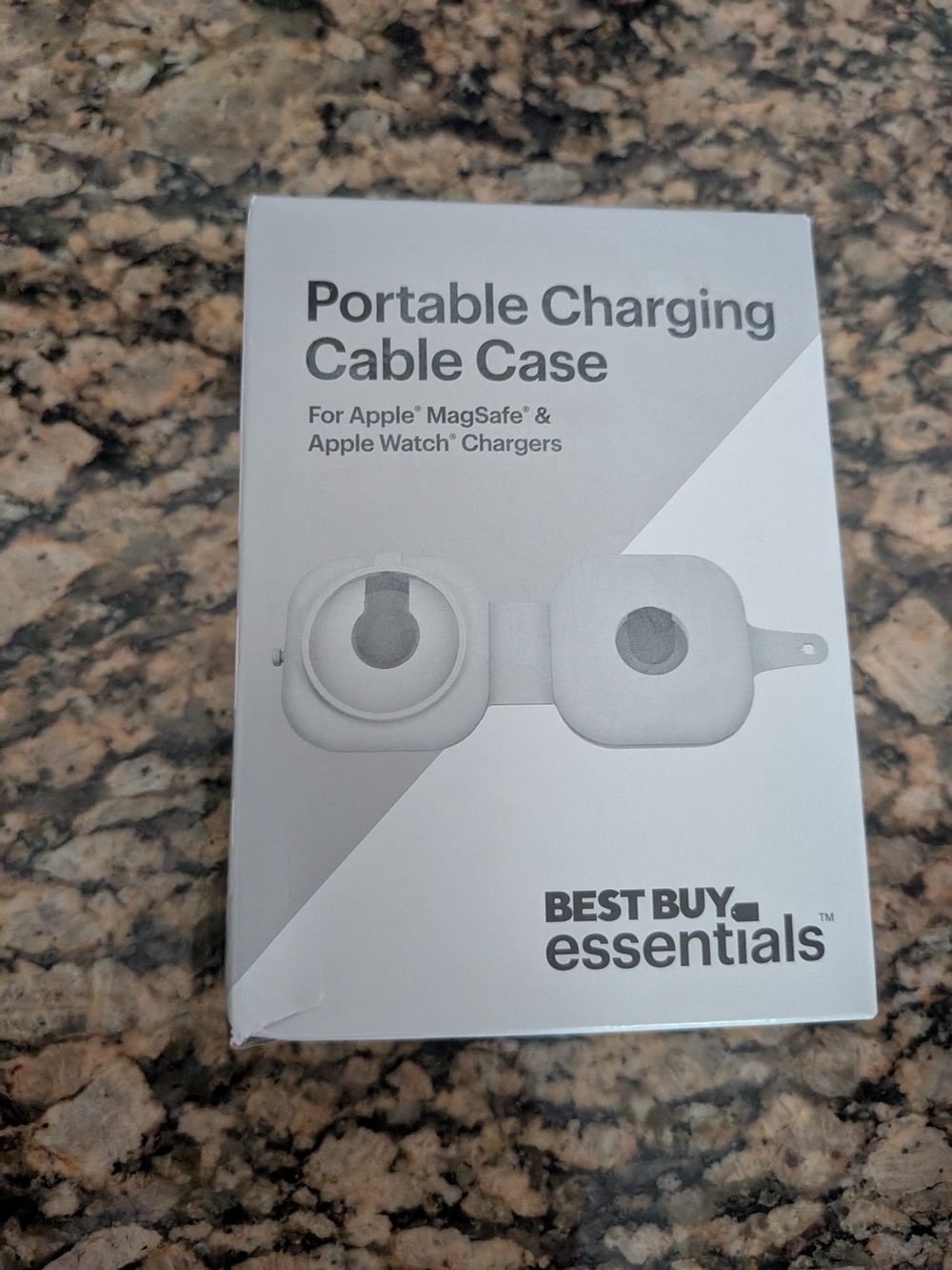 Best Buy Essentials Portable Charging Cable Case - White Brand New